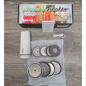 EVERIE Handheld Vacuum Sealer With 8  Lids For Canning Jars  77 - 86mm Lids